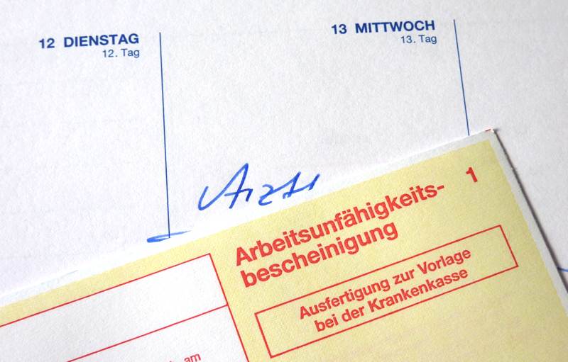 Arbeitsunfähigkeitsbescheinigung